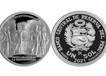 BCR lanza moneda de plata alusiva al Bicentenario de la Proclamación de la Independencia