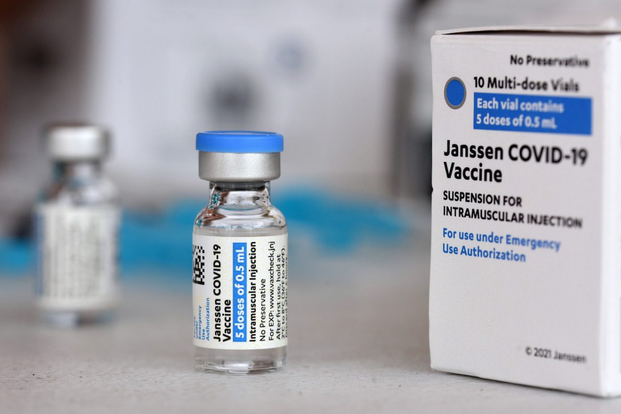 ORLANDO, FLORIDA, UNITED STATES - 2021/04/10: Johnson & Johnson COVID-19 vial and box seen at a vaccination site.
Doses of the Johnson & Johnson vaccine are being administered throughout the state of Florida despite a small number of patients who have experienced adverse reactions, including blood clots. (Photo by Paul Hennessy/SOPA Images/LightRocket via Getty Images)