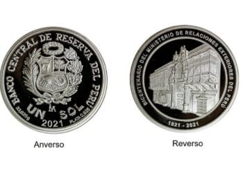 BCR lanza moneda de plata que rinde homenaje al Ministerio de Relaciones Exteriores