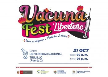 Salud con música: mañana habrá Vacunafest en la Universidad Nacional de Trujillo