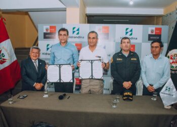 Hidrandina firma convenio con el Mininter para fortalecer la seguridad ciudadana