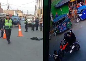 Asaltante cae de moto tras intentar darse a la fuga y víctima recupera 18 mil soles