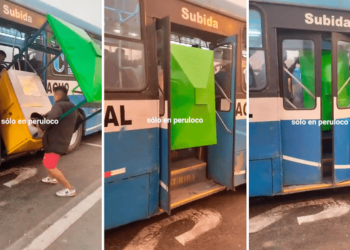 Insólito: joven sube carrito sanguchero a bus y sorprende a usuarios en redes sociales