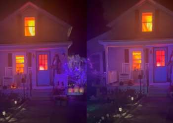 Llaman a bomberos de Nueva York por “incendio” en casa, pero era una decoración de Halloween