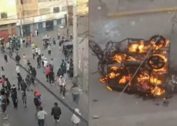 Lima: comerciantes incendian mototaxis de presuntos delincuentes
