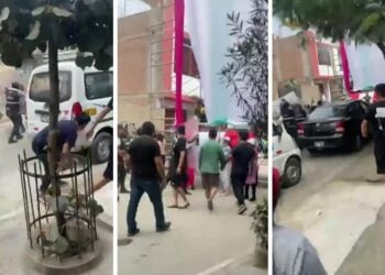Lima: reportan dos heridos tras enfrentamiento por la instalación de una pantalla gigante en la vía pública