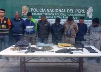 Pataz: cae banda de sicarios y extorsionadores con armas y explosivos