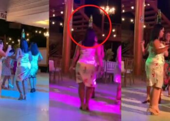 Captan a profesora bailando con botella en la cabeza en fiesta de promoción