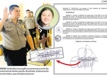¡El colmo! Premian y mandan al extranjero a oficial de la Policía involucrado en el caso de feminicidio de Sheyla Cóndor