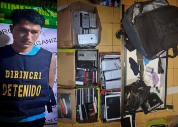 Chiclayo: intervienen a sujeto por detergente adulterado, pero le encuentran armas, droga y 295 celulares robados