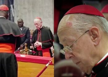 Cardenal Juan Luis Cipriani reaparece en el velorio del papa Francisco pese a sanción del Vaticano (FOTOS)