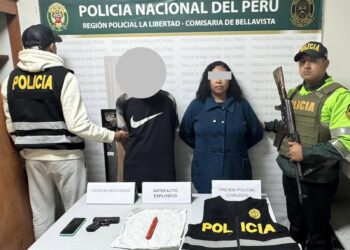 Trujillo: Con arma de fuego y cartucho de dinamita capturan a dos integrantes de ‘Los Chacales de la Nueva Jauría’