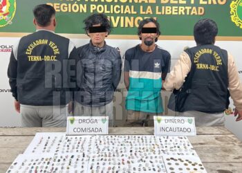 Trujillo: capturan a dos presuntos traficantes de drogas en operativo del Grupo Terna en San Andrés