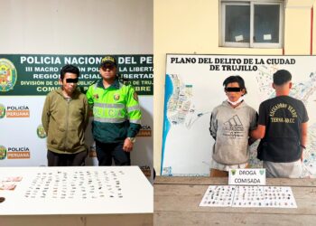 Trujillo: Capturan a dos presuntos microcomercializadores de drogas