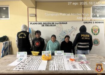 Trujillo: Caen tres presuntos integrantes de la banda criminal ‘Los Keteros’ con drogas en La Esperanza