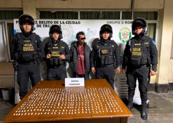 Trujillo: Detienen a sujeto con 500 ketes de PBC en Florencia de Mora