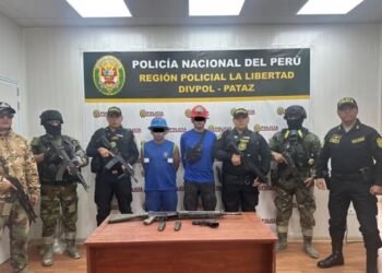 La Libertad: Dictan prisión preventiva a dos sujetos hallados con armas de la Policía en Pataz
