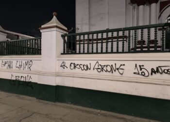Trujillo: Investigan a presuntos barristas por realizar pintas en el Palacio Municipal y casonas del centro histórico