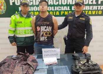 La Libertad: Policía captura a sujeto en posesión de dinamita en Chiquitoy durante operativo policial en Cartavio